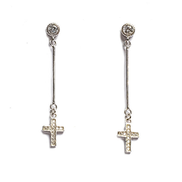 Radiant Cross Dangle Earrings