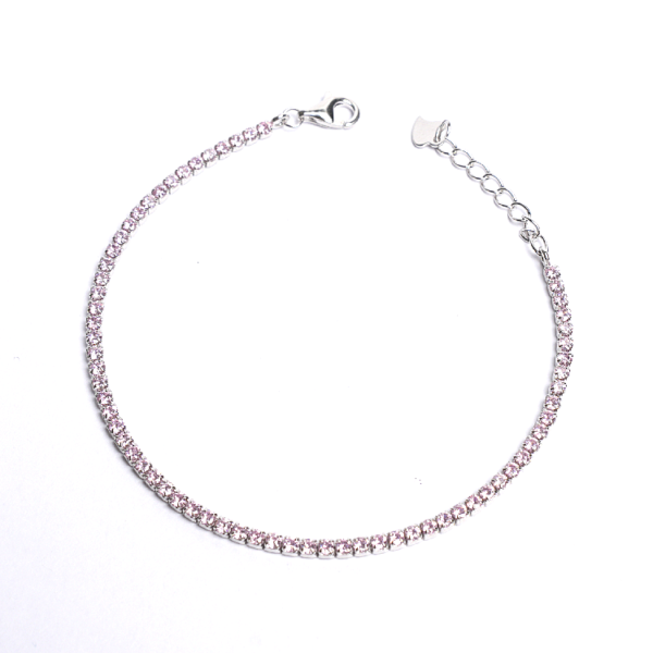 Pink Diamond Line Bracelet - Image 2